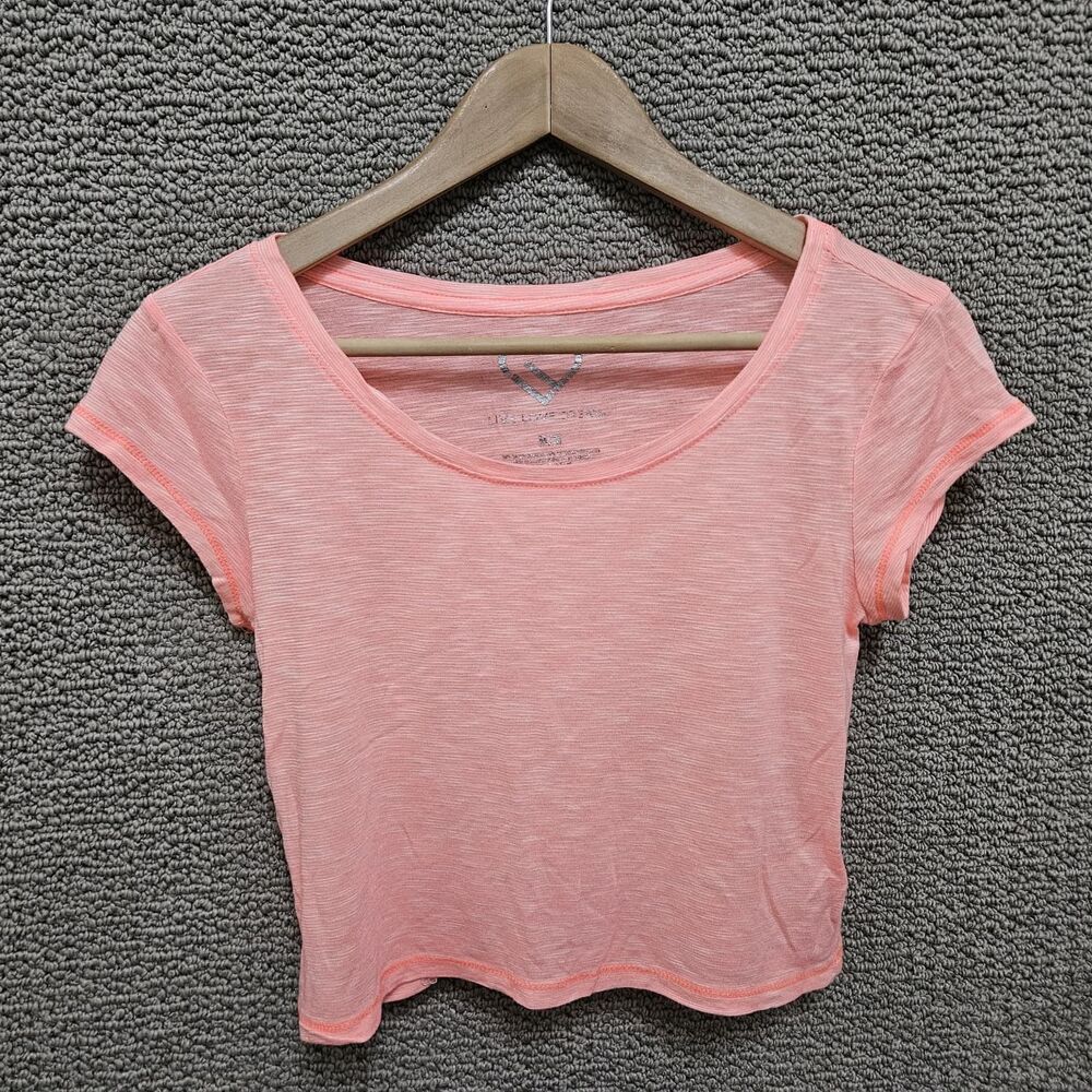 LIVE LOVE DREAM Women's Top Pink Short Sleeve Scoop Neck Size M